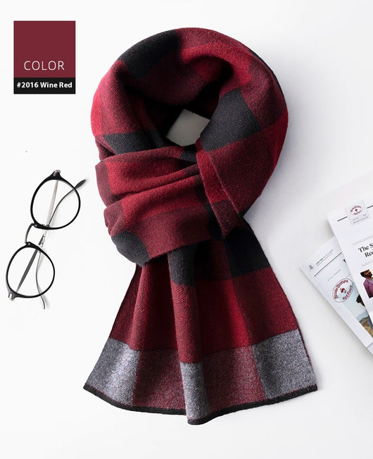 Bufanda Cuadros para Hombre Reversible - Abrigo Invierno Doble Cara - Image 28