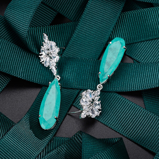 Aretes de Esmeralda Engastada con Brillo Cautivador - Image 9