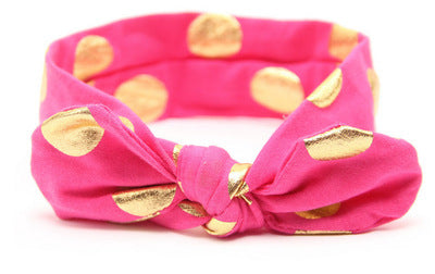Diadema Infantil Bronce con Orejas de Conejo y Lunares - Image 26