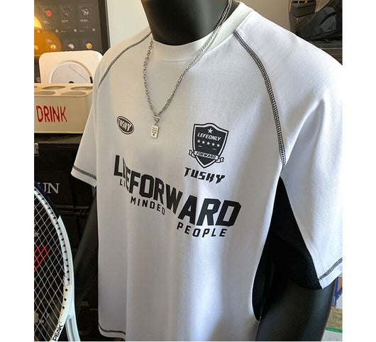 Camiseta Deportiva Suelta Cuello Redondo Manga Corta para Hombre - Image 11