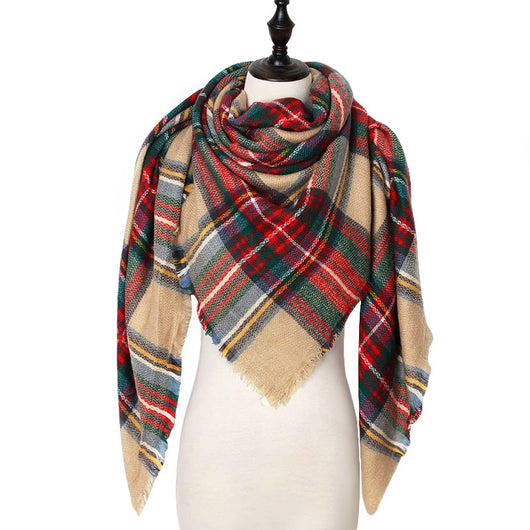 Bufanda Larga con Triángulos para Mujer - Chal Otoño Invierno - Image 61