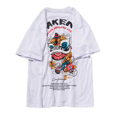 Camiseta Hip Hop Suelta Verano Unisex Estilo León Despierto - Outfit de Pareja - Image 9