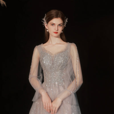 Vestido Elegante de Manga Larga para Eventos y Cenas Formales - Image 9
