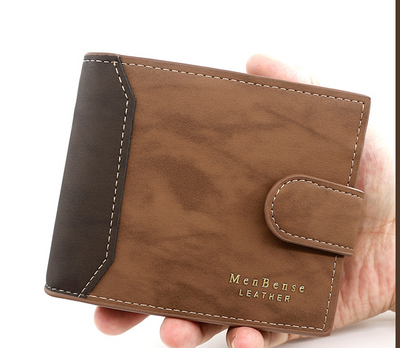 Billetera Corta para Hombre Edición Coreana con Cierre Dorado - Image 4
