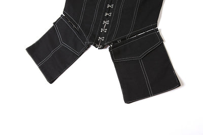 Chaleco Denim Slim Fit Descubierto con Tirantes - Image 16