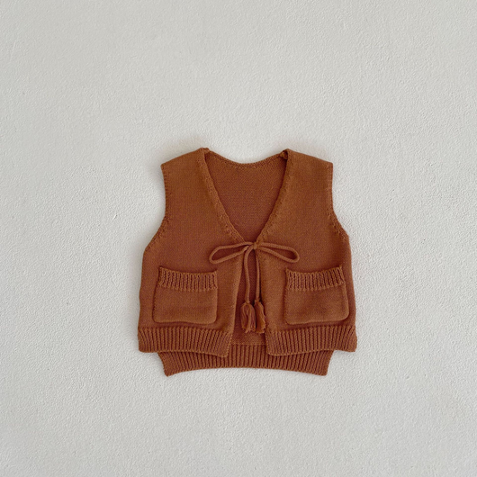 Chaleco Cardigan Tejido para Niños con Borlas - Image 41