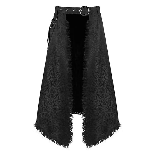 Falda Asimétrica Gótica Dark Rock Punk en Gris Ceniza - Image 7