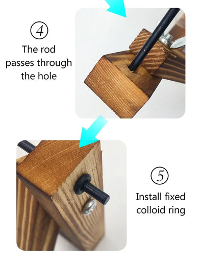 Maceta Hidropónica de Vidrio con Soporte de Madera Colgante - Image 18