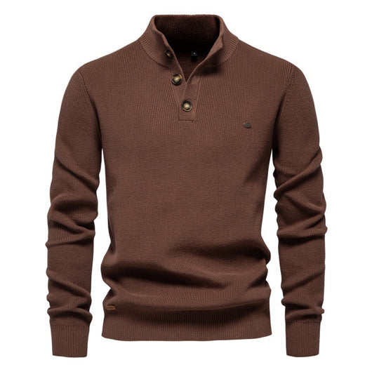 Suéter Business Cuello Alto Hombre - Tejido Premium Liso Casual - Image 7