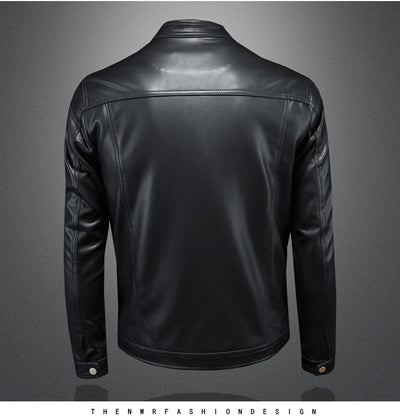 Chaqueta de Cuero Motociclista Slim Fit para Otoño Invierno - Image 19