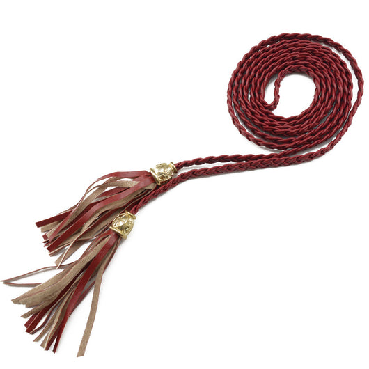 Cinturón Tejido para Mujer con Cadena de Borlas Decorativa - Image 13