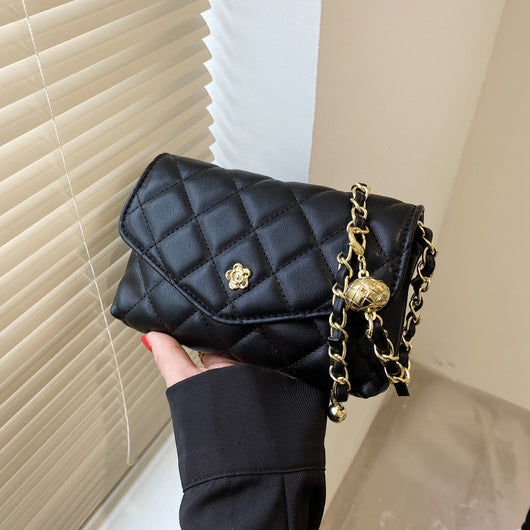 Bolso Bandolera Cuadrado PU con Cadena Decorativa - Image 4