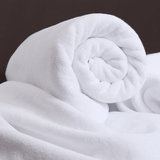 Toalla de Baño Algodón Premium Gruesa Absorbente Blanca - Image 7