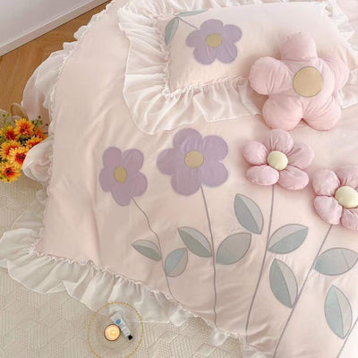 Juego de Cama Bordado Floral 3D - Funda Nórdica y Sábanas de Algodón - Image 6