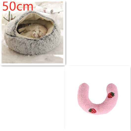 Cama 2 en 1 para Perros y Gatos - Cama Cálida de Felpa Suave Tipo Casa - Image 113