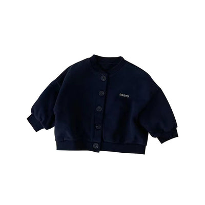Cardigan Infantil con Forro Polar y Bordado de Letras - Image 5