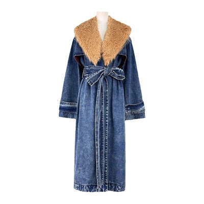 Abrigo Trinchera de Mezclilla para Mujer - Image 5