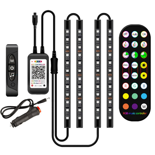 Luz Ambiental LED RGB para Auto con Control Remoto y Sincronización Musical - Image 6