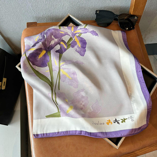Pañuelo Floral de Seda Artificial para Mujer - Image 47