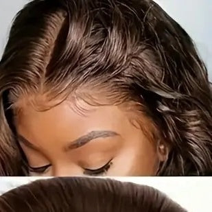 Peluca Ondulada Marrón Oscuro con Encaje Frontal - Cabello Largo y Voluminoso - Image 25
