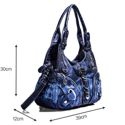 Bolso Bandolera Teñido a Mano Estilo Retro - Image 17