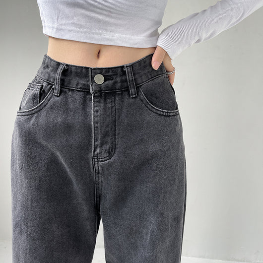 Jeans Rectos de Cintura Alta con Degradado y Corte Holgado - Image 4