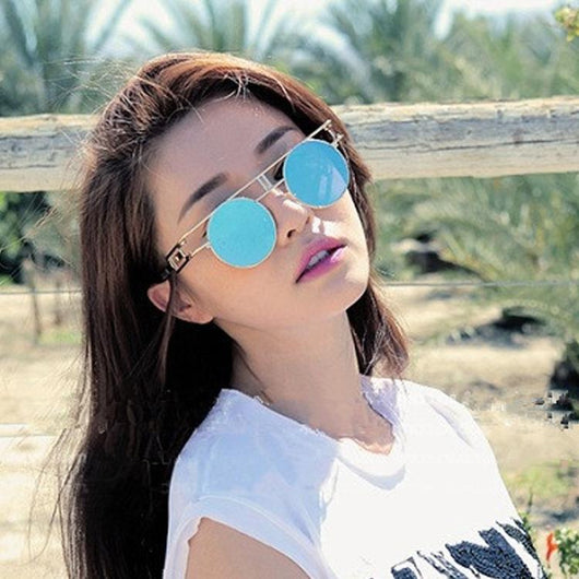 Gafas de Sol Steampunk Vintage Redondas para Hombre y Mujer