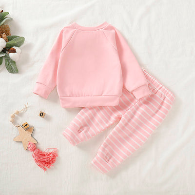 Conjunto de Pijama para Bebés Niños y Niñas - Sudadera y Pantalón Rayado (3-18 Meses) - Image 2