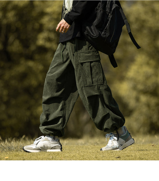 Pantalones de Pana Anchos Casuales para Otoño e Invierno - Image 20