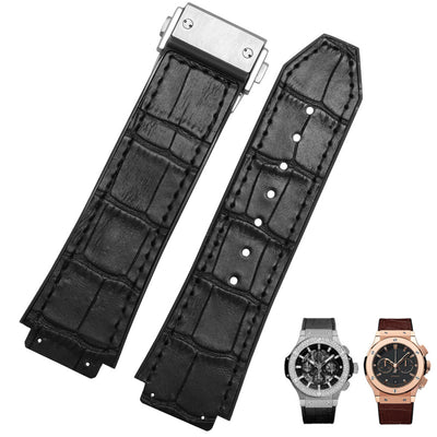 Correa de Reloj Cuero Genuino con Silicona para Hombre - Image 11