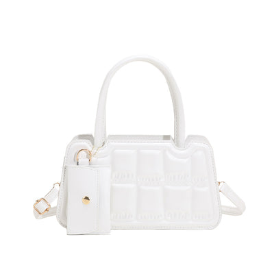 Bolsa de Hombro Multicolor con Textura Grid y Billetera - Tote Elegante para Mujer - Image 14