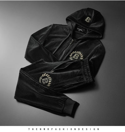 Conjunto de Sudadera con Capucha y Pantalón Jogger para Hombre - Estilo Casual Otoño Invierno - Image 12