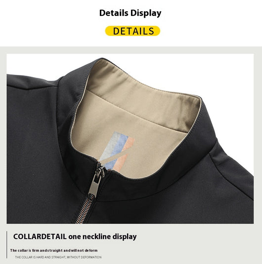 Chaqueta Ejecutiva de Cuello Alto para Primavera y Otoño - Image 18