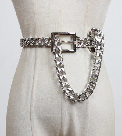 Cinturón de Cadena Gruesa para Mujer Estilo Coreano con Hebilla Hueca - Image 6