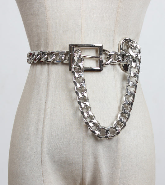 Cinturón de Cadena Gruesa para Mujer Estilo Coreano con Hebilla Hueca - Image 6
