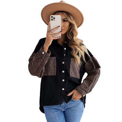Blusa Casual con Estampado de Leopardo y Bolsillos Funcionales - Image 15