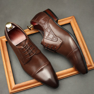 Zapatos Formales de Cuero para Hombre con Doble Articulación - Versión Europea - Image 3