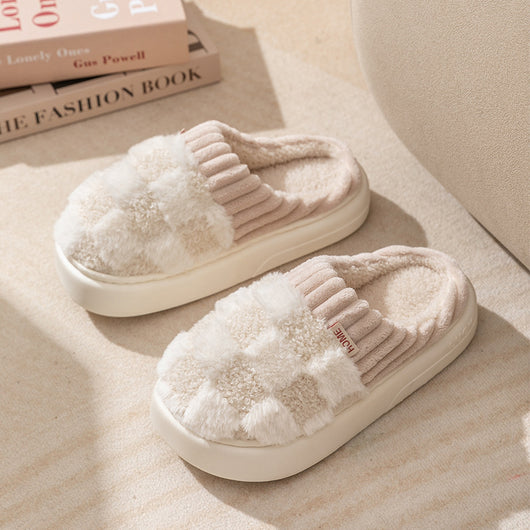 Pantuflas de Cuadros Cálidas para Mujer - Zapatillas de Casa Acolchadas con Suela Antideslizante - Image 10