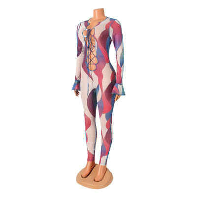 Jumpsuit Elegante de Malla Transparente con Mangas Largas - Image 6
