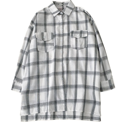 Camisa Retro Estilo Hong Kong Manga Larga - Image 11