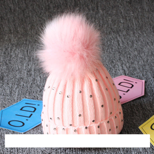 Gorro de Lana Tejida para Niños con Pompón Grande - Image 7
