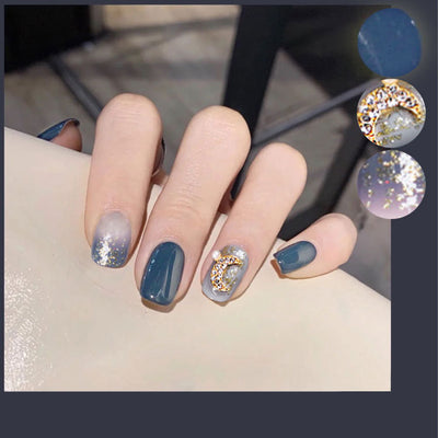 Uñas Postizas Removibles Diseño Fresa Corazón Mariposa Cortas - Image 56