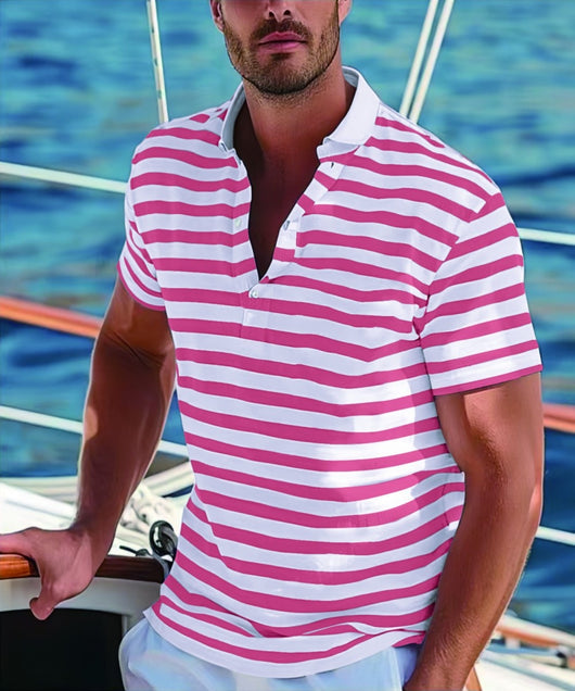 Polo Casual de Rayas para Hombre - Cómodo y Versátil - Image 13