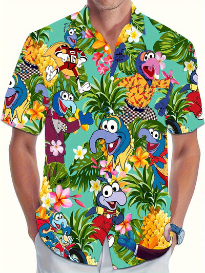Camisa Manga Corta Hombre Estampado Floral 3D - Image 15