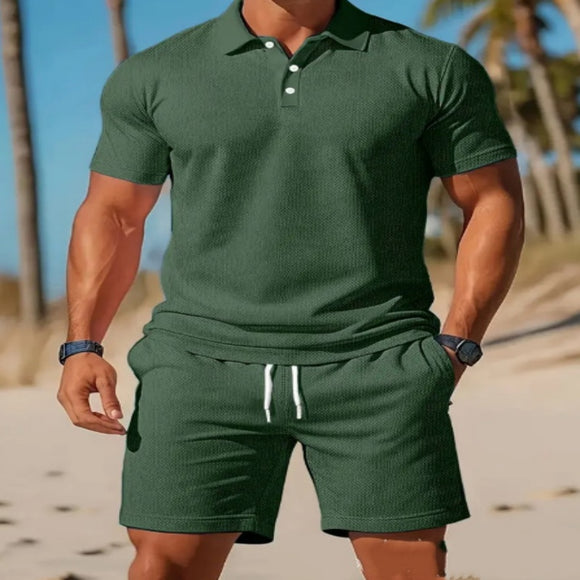 Conjunto de Playera y Shorts Deportivos de Malla para Playa - Cómodo y Transpirable