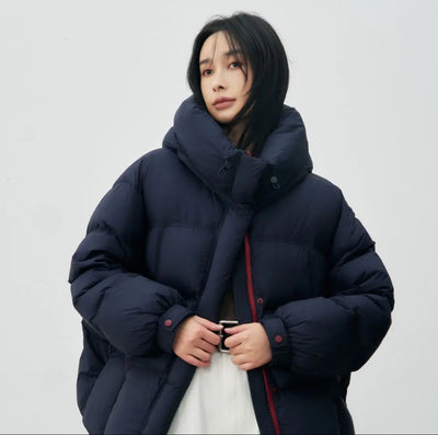 Chaqueta Corta con Capucha de Algodón Cálida para Mujer - Image 14