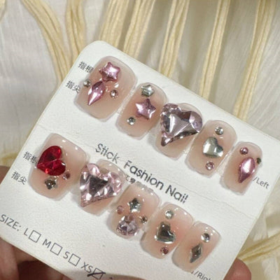 Uñas Postizas Cat Eye Rubor - Parches de Manicura Lista para Usar - Image 4