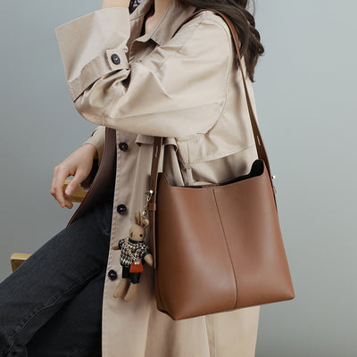 Bolsa Shoulder Bucket de Cuero - Gran Capacidad para Todo lo que Necesitas - Image 14