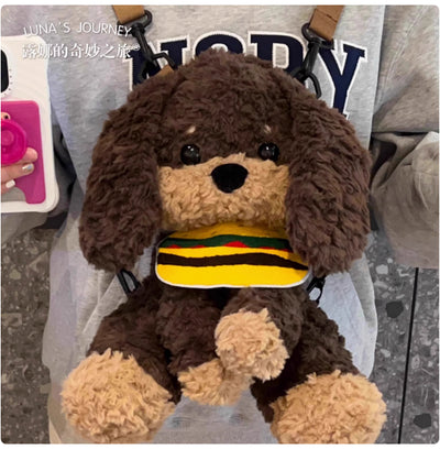 Mochila Peluche Perro Salchicha - Bolsa Infantil Adorable - Image 4