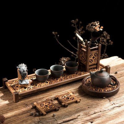 Bandeja de Madera Maciza para Té - Accesorio Ceremonia Kung Fu - Image 3
